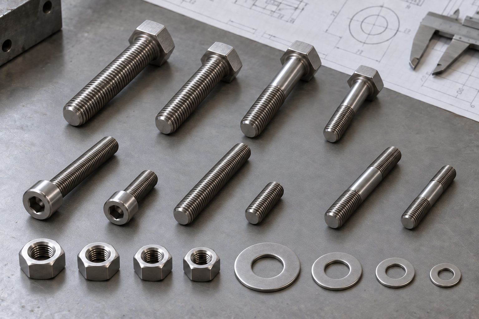 Specialty alloy bolts, nuts and washers